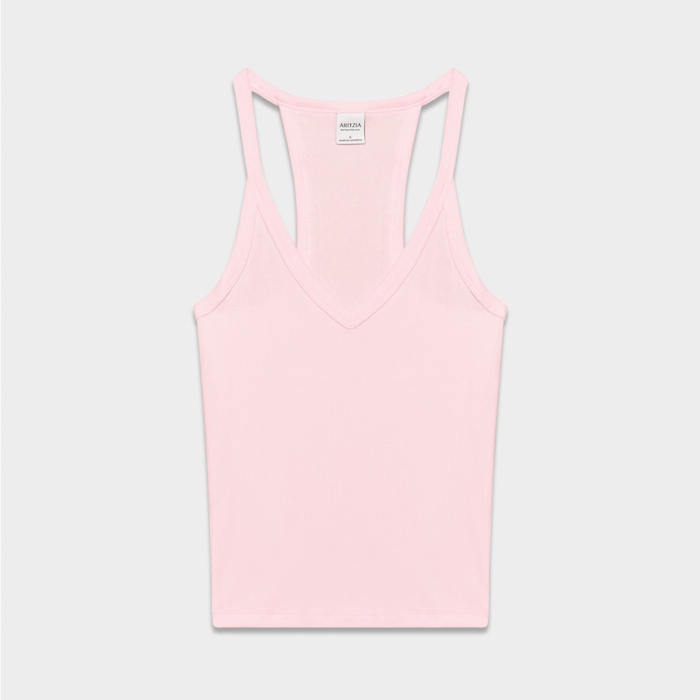 NWT HomeStretch™ Rib Racerback V-Neck Tank - Picture 2 of 5
